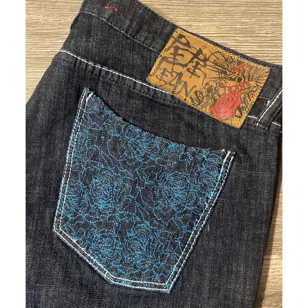 Pepe Straight Leg Dark Wash Mid Rise Stretch Y2K Blue Jeans Women's Size 36x33